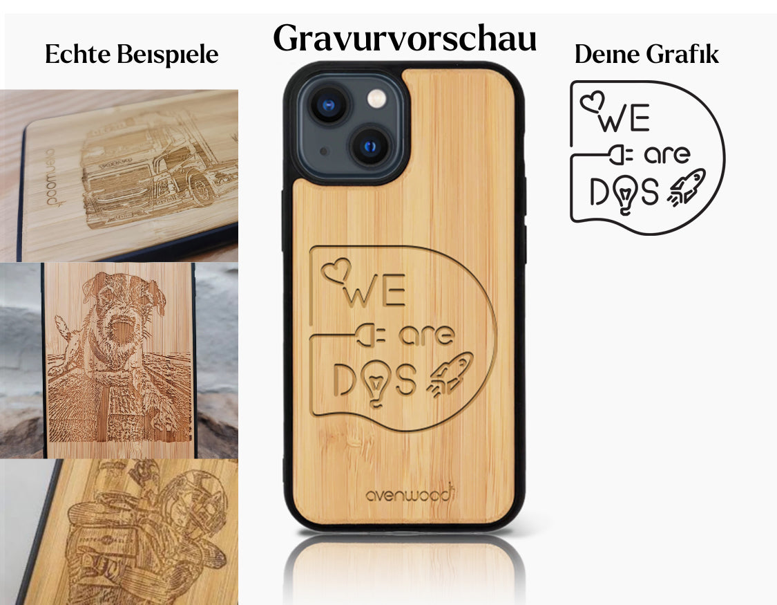INDIVIDUELL iPhone 15 Bambus-Kunststoff