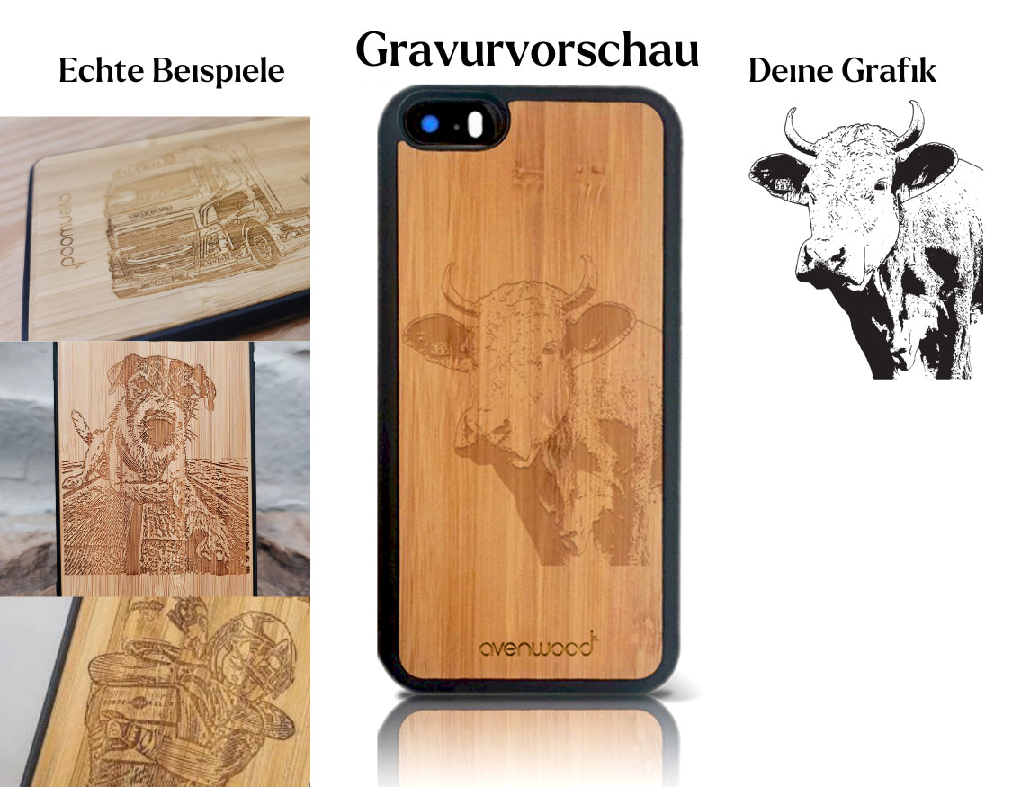 INDIVIDUELL iPhone 5 / SE Bambus-Kunststoff