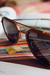 MOONLIGHT Holzsonnenbrille mit Metall