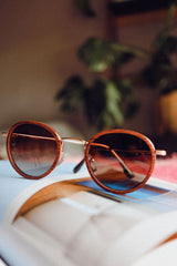 SUNRISE Holzsonnenbrille mit Metall