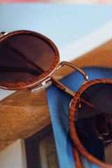 SUNRISE Holzsonnenbrille mit Metall