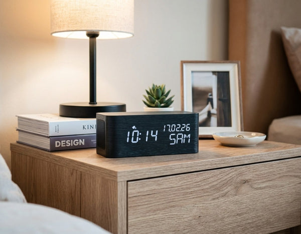 Wecker & Wireless Charger | Avenwood 032 Schwarz