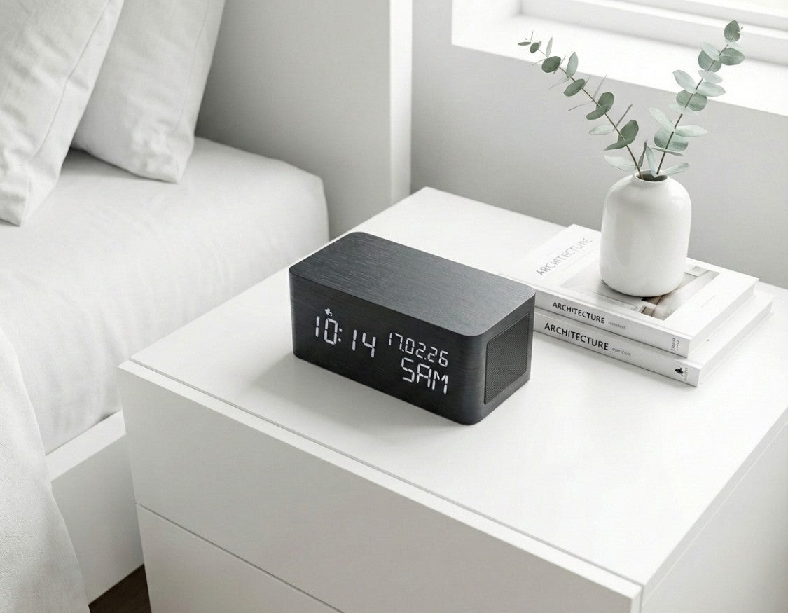 Réveil et chargeur sans fil | Avenwood 032 Noir