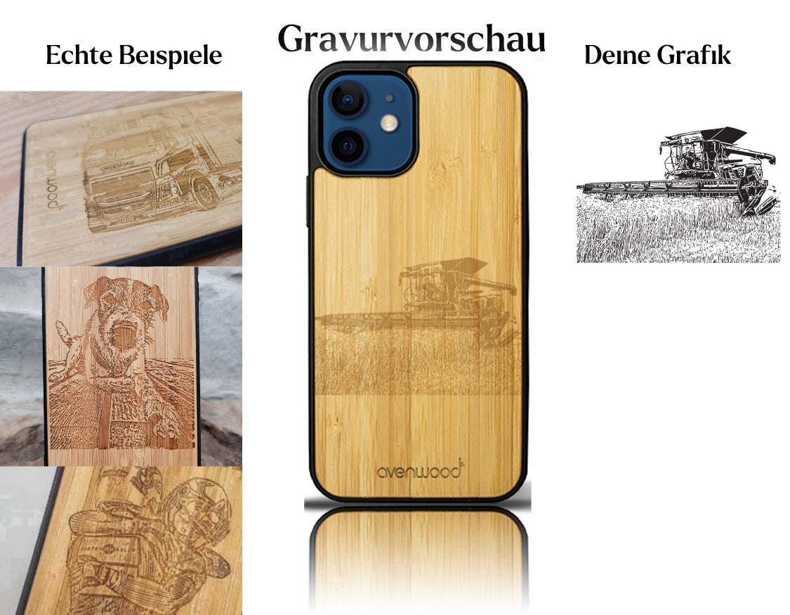 INDIVIDUELL iPhone 12 Bambus-Kunststoff