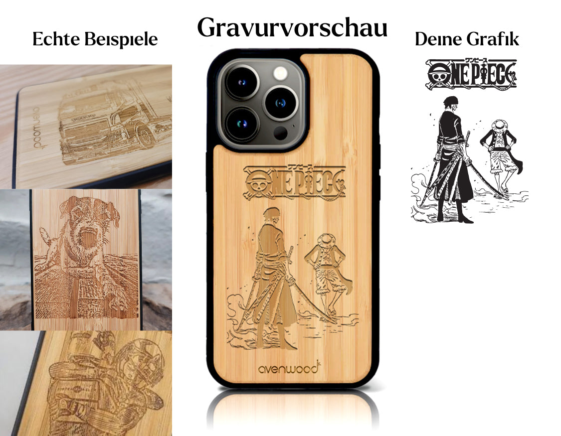 INDIVIDUELL iPhone 15 Pro Max Bambus-Kunststoff