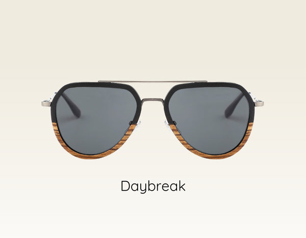 DAYBREAK Holzsonnenbrille mit Metall