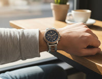 Thumbnail for Horloge en bois et métal Zurich