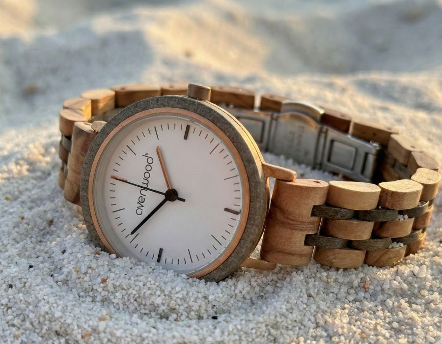 Horloge en bois et métal Zurich