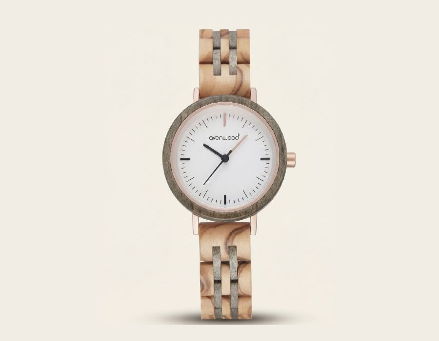 Horloge en bois et métal Zurich