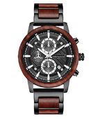 Limitierte Edition Holz Metalluhr Monaco