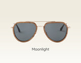 MOONLIGHT Holzsonnenbrille mit Metall