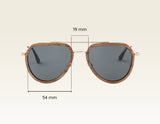 MOONLIGHT Holzsonnenbrille mit Metall