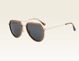 MOONLIGHT Holzsonnenbrille mit Metall