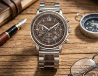 Thumbnail for Horloge en bois et métal Zurich