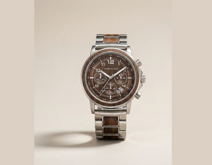 Horloge en bois et métal Zurich