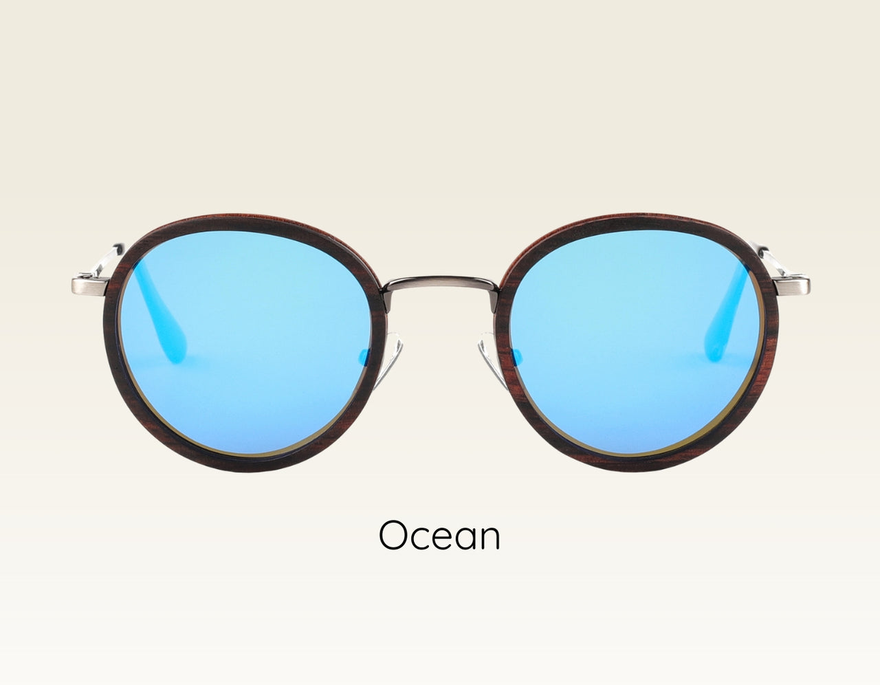 OCEAN Holzsonnenbrille mit Metall