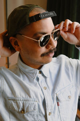 MOONLIGHT Holzsonnenbrille mit Metall
