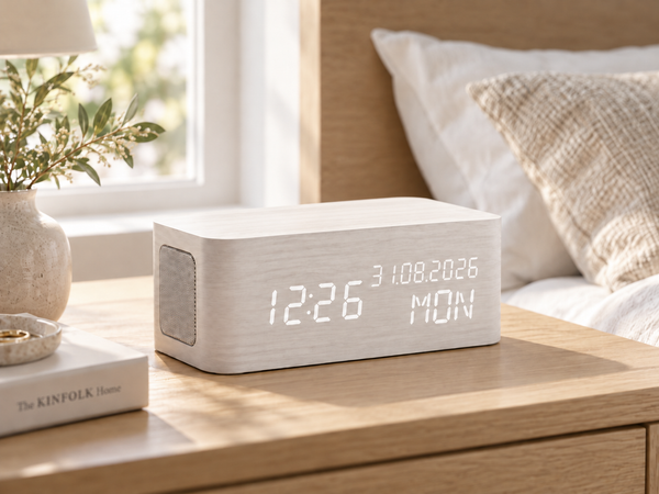 Réveil et chargeur sans fil | Avenwood 032 Blanc