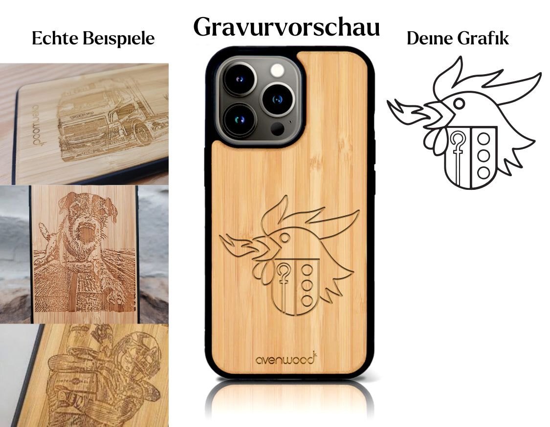 INDIVIDUELL iPhone 13 Pro Bambus-Kunststoff