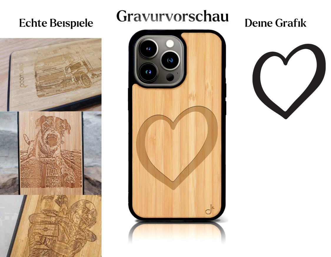 INDIVIDUELL iPhone 16 Pro Bambus-Kunststoff