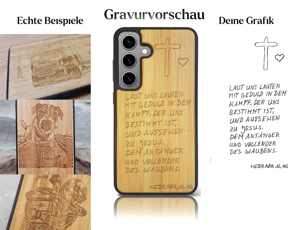 INDIVIDUELL Samsung Galaxy S24 Bambus-Kunststoff