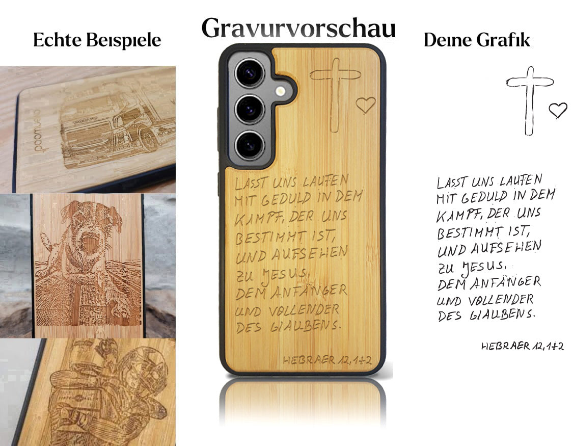 INDIVIDUELL Samsung Galaxy S24 Bambus-Kunststoff