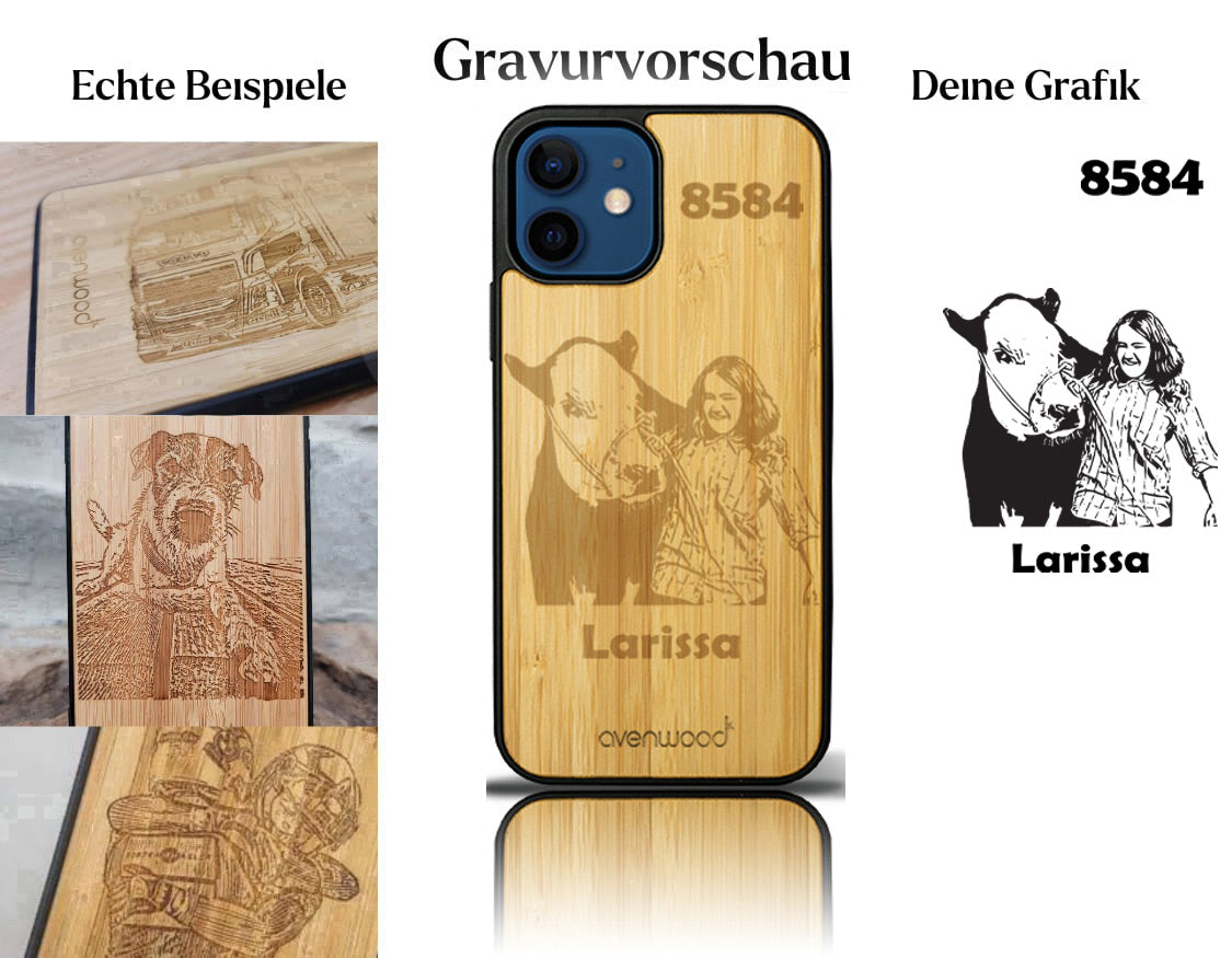 INDIVIDUELL iPhone 12 Bambus-Kunststoff