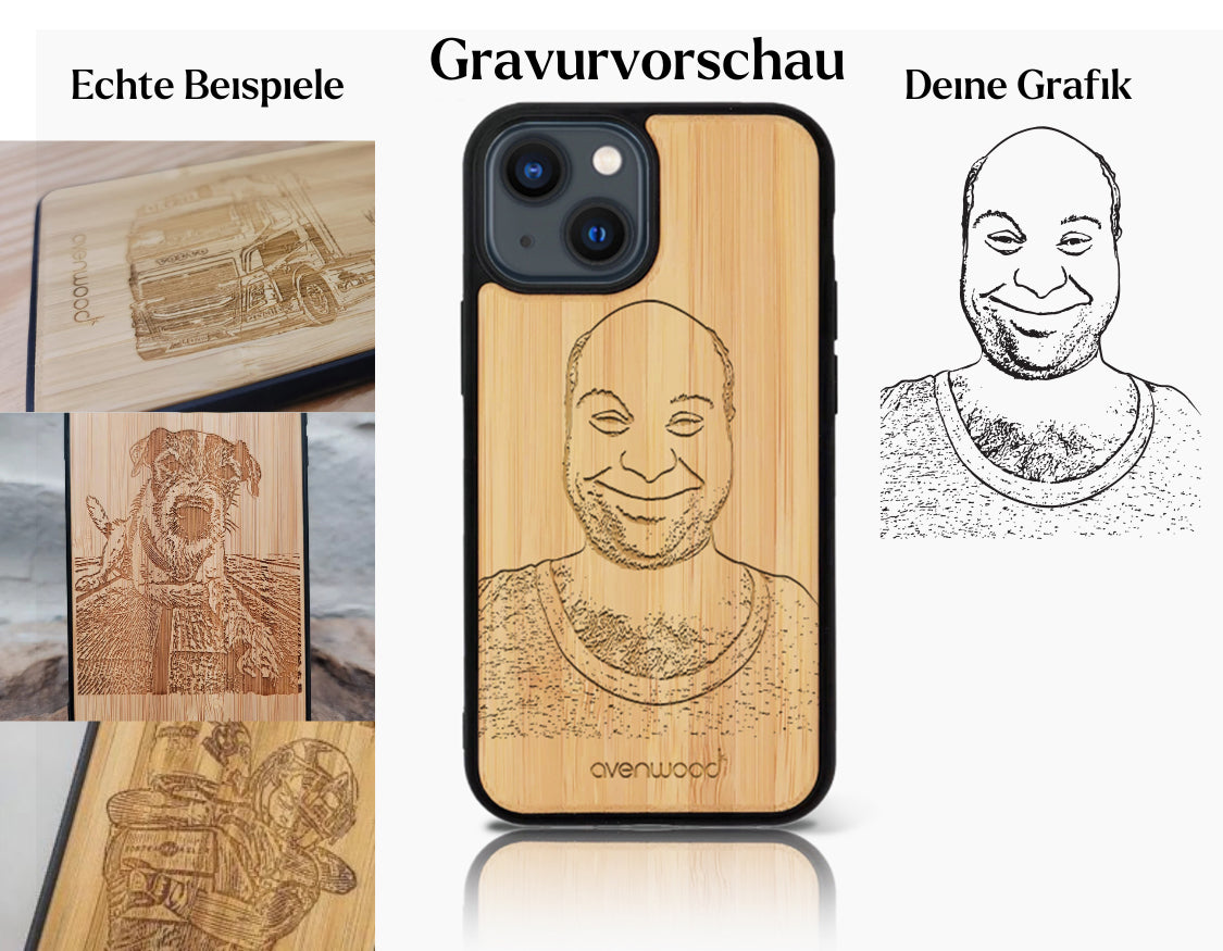 INDIVIDUELL iPhone 14 Bambus-Kunststoff