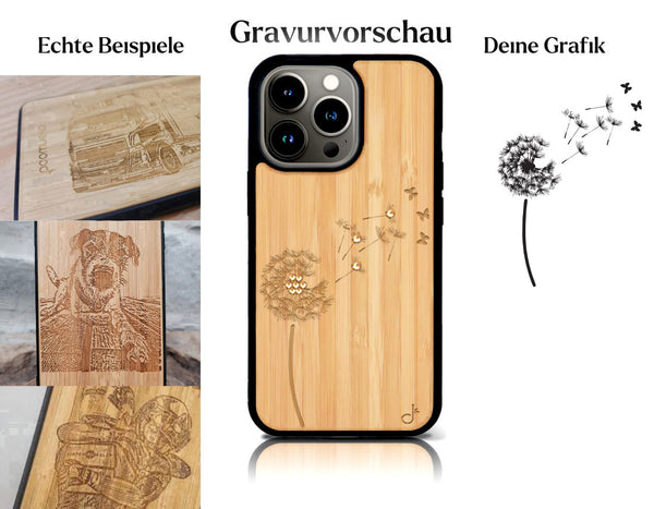 INDIVIDUELL SWAROVSKI iPhone 16 Pro Bambus-Kunststoff