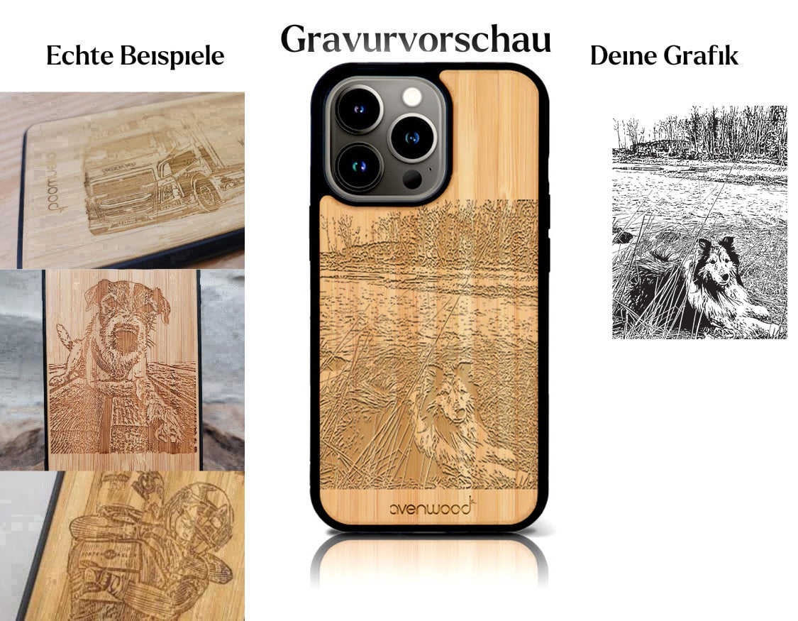 INDIVIDUELL iPhone 14 Pro Bambus-Kunststoff