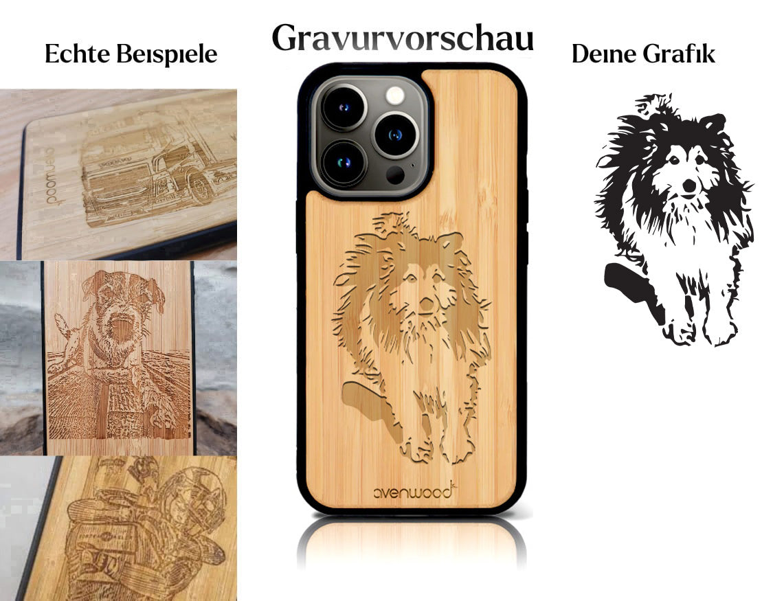 INDIVIDUELL iPhone 14 Pro Bambus-Kunststoff