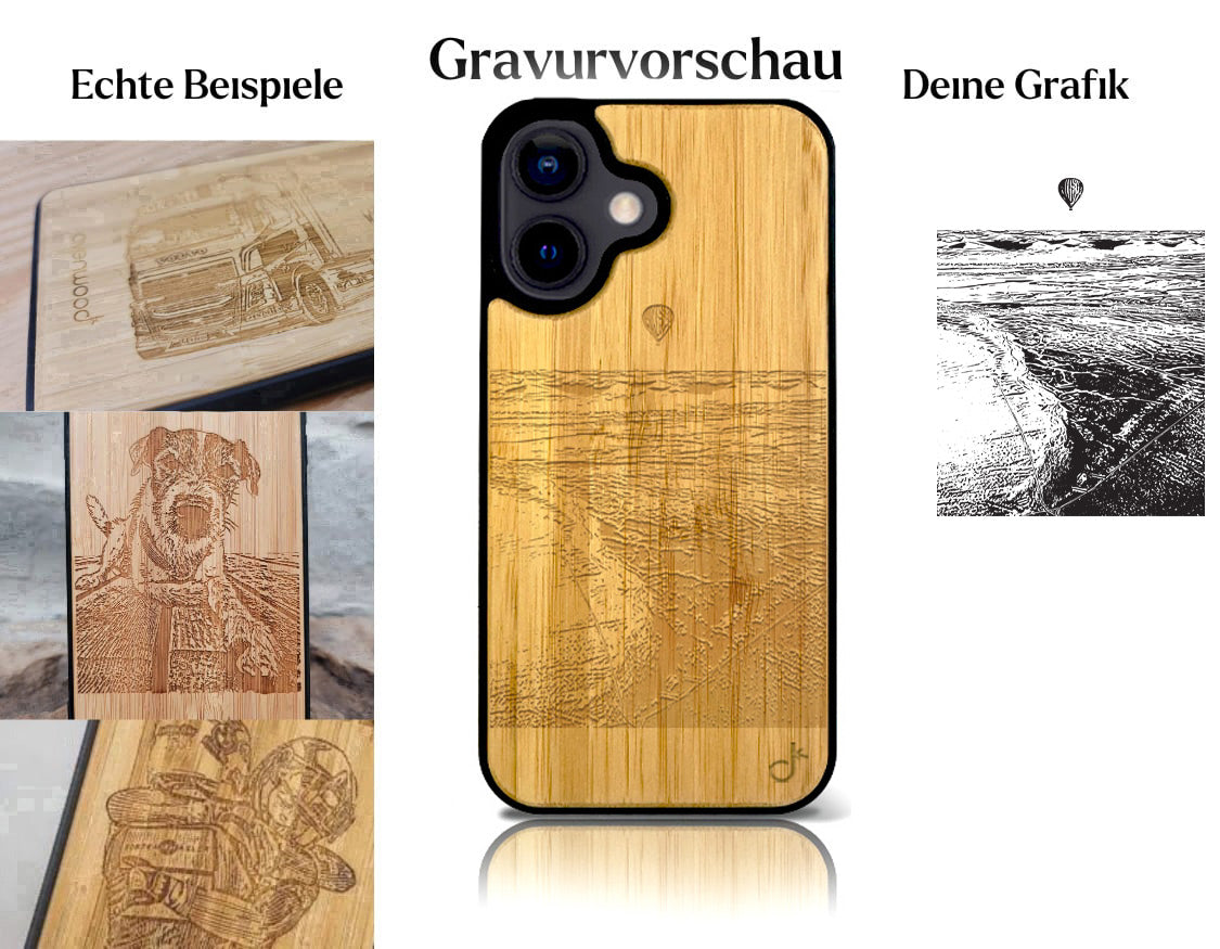 INDIVIDUELL iPhone 16 Bambus-Kunststoff