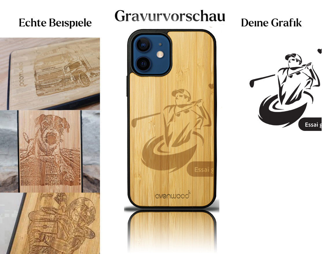 INDIVIDUELL iPhone 12 Bambus-Kunststoff