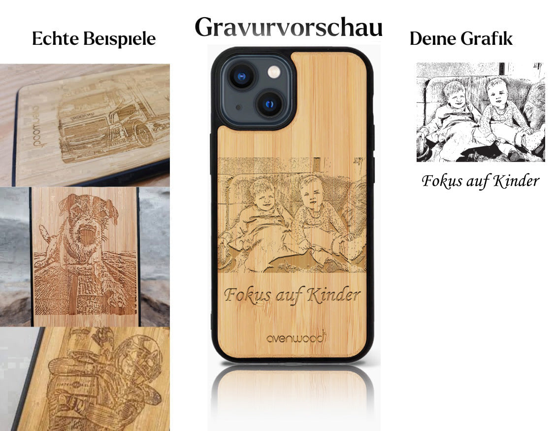 INDIVIDUELL iPhone 14 Bambus-Kunststoff