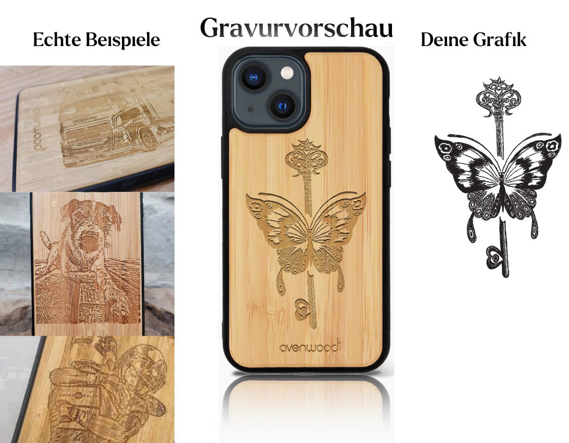 INDIVIDUELL iPhone 14 Plus Bambus-Kunststoff