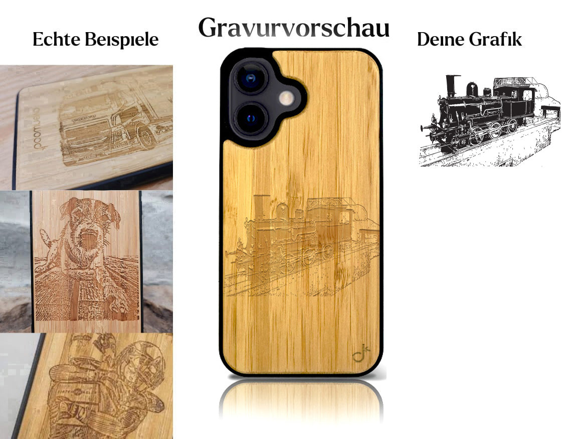 INDIVIDUELL iPhone 16 Bambus-Kunststoff