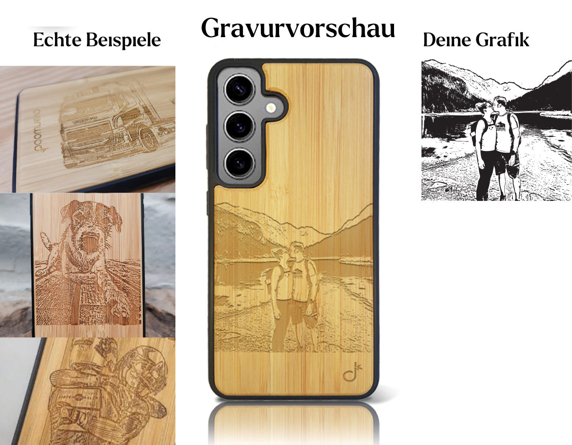 INDIVIDUELL Samsung Galaxy S24 Bambus-Kunststoff