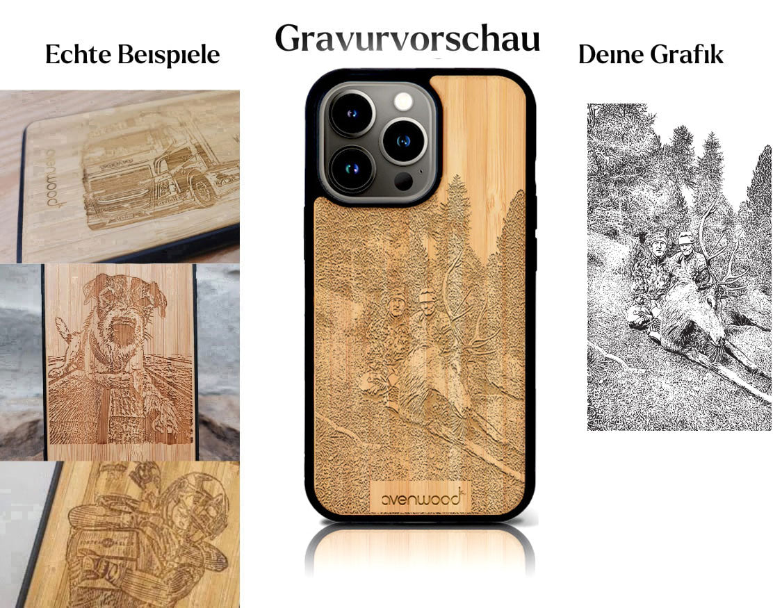 INDIVIDUELL iPhone 14 Pro Bambus-Kunststoff