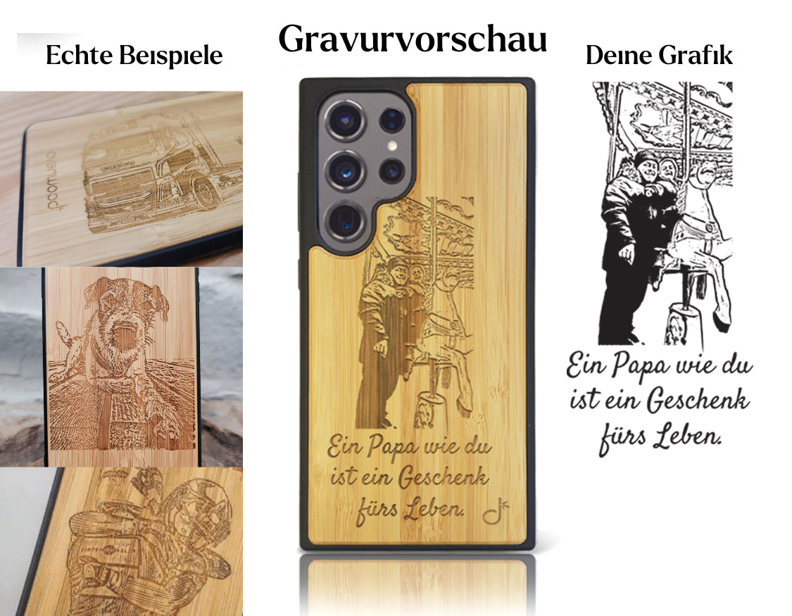 INDIVIDUELL Samsung Galaxy S24 Ultra Bambus-Kunststoff