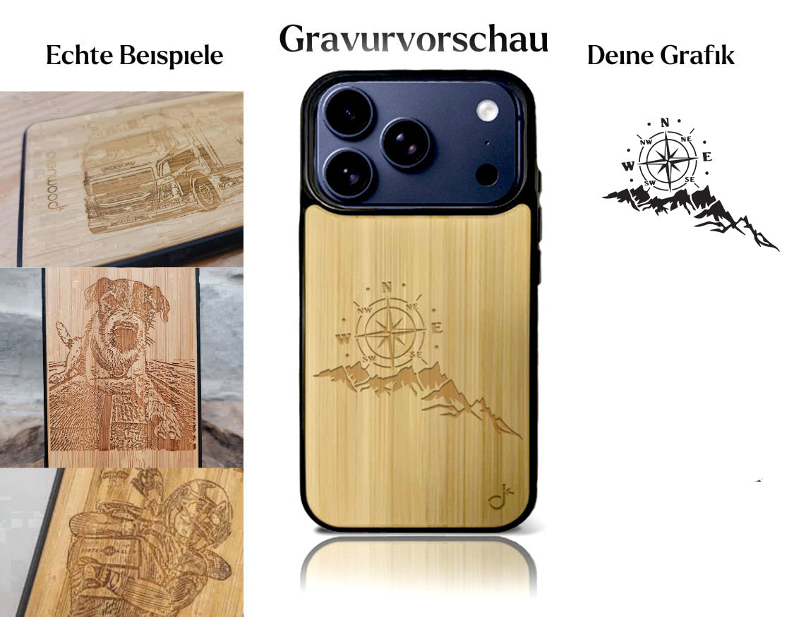 INDIVIDUELL iPhone 17 Pro Bambus-Kunststoff