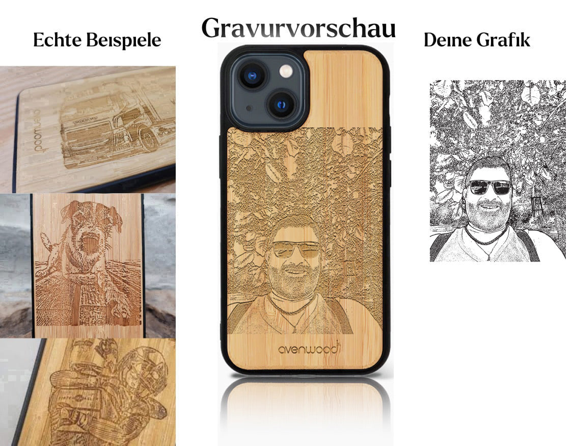 INDIVIDUELL iPhone 15 Bambus-Kunststoff