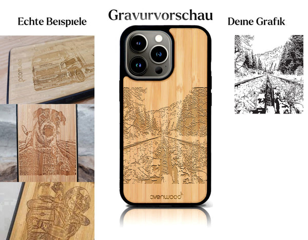 INDIVIDUELL iPhone 15 Pro Bambus-Kunststoff