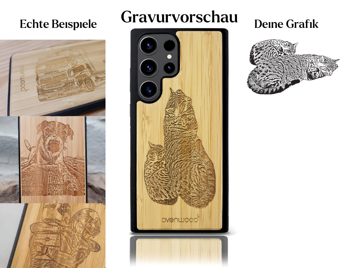 INDIVIDUELL Samsung Galaxy S23 Ultra Bambus-Kunststoff