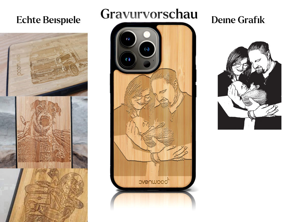 INDIVIDUELL iPhone 16 Pro Bambus-Kunststoff