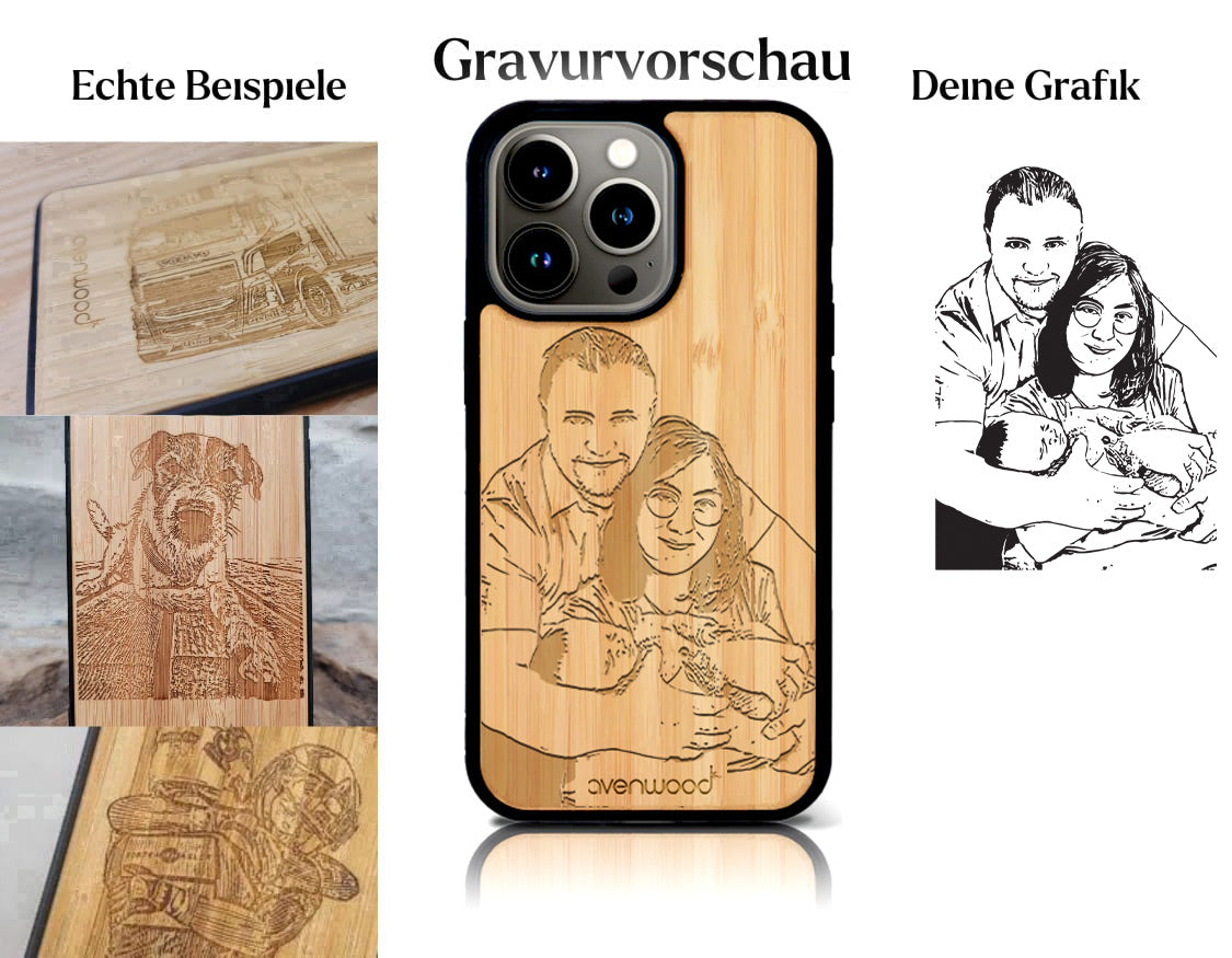 INDIVIDUELL iPhone 16 Pro Bambus-Kunststoff