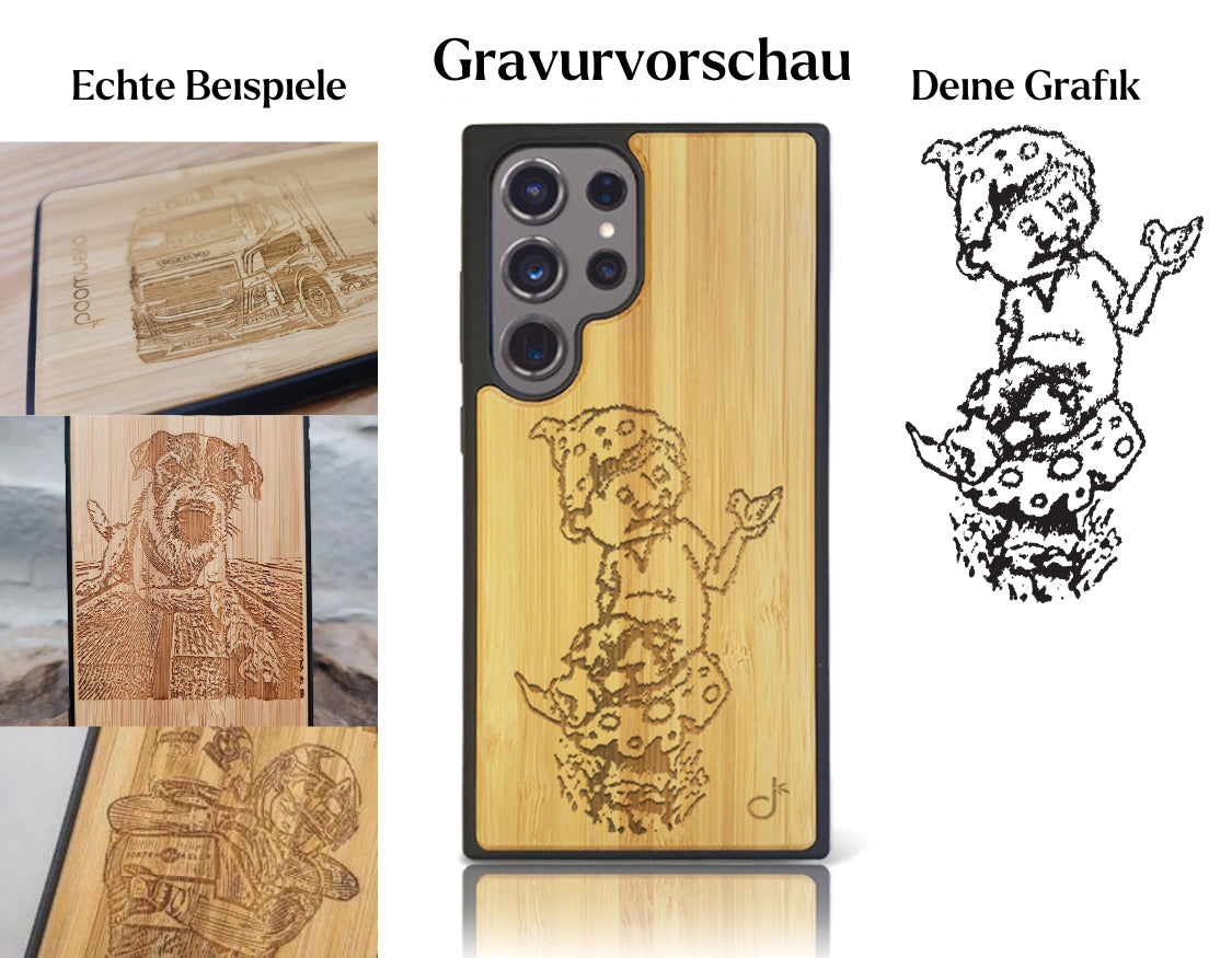 CUSTOM Samsung Galaxy S24 Ultra Bamboo Plastic