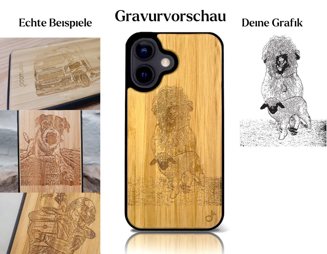 INDIVIDUELL iPhone 16 Bambus-Kunststoff