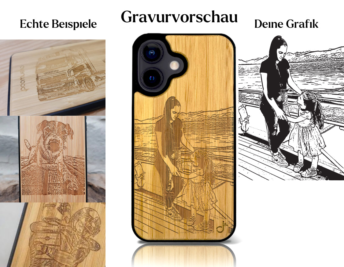 INDIVIDUELL iPhone 16 Pro Bambus-Kunststoff