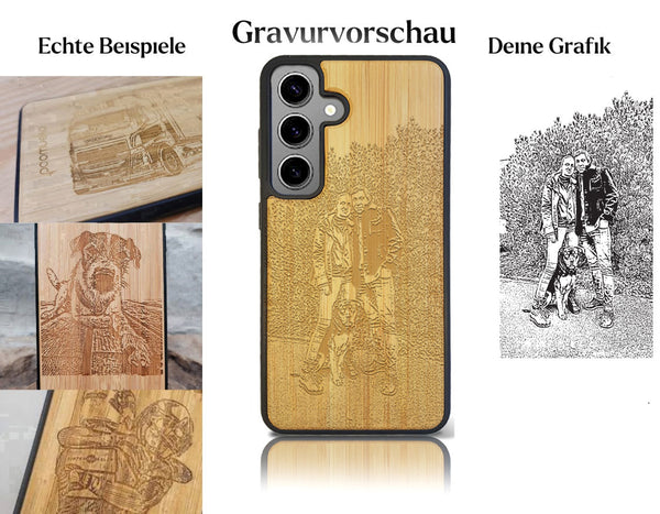 INDIVIDUELL Samsung Galaxy S24 Bambus-Kunststoff