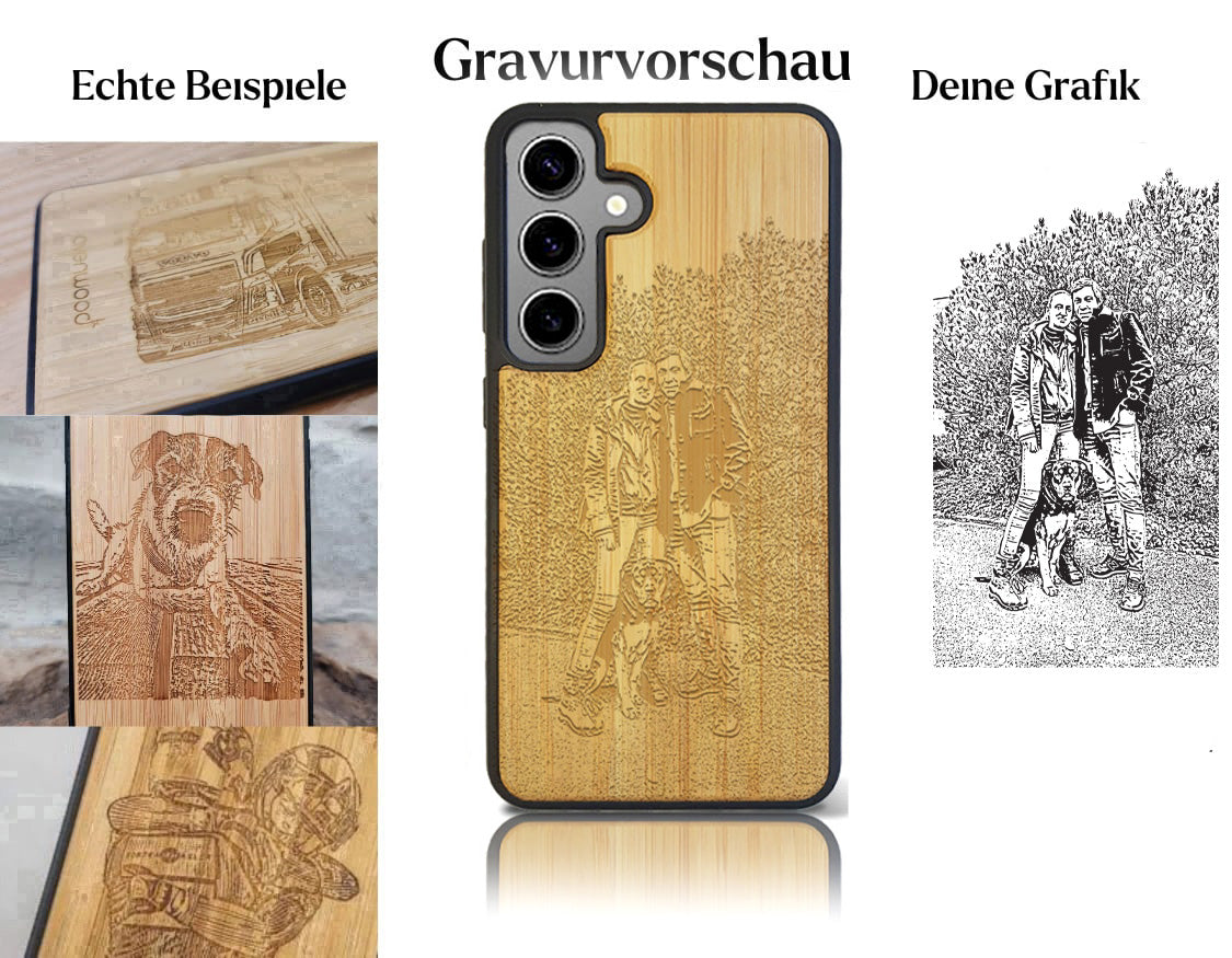 INDIVIDUELL Samsung Galaxy S24 Bambus-Kunststoff